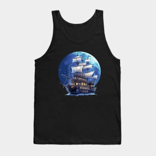 Pirate Ship Voyage Beauty Nature Ocean Discovery Tank Top